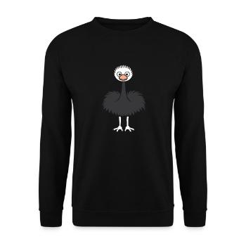 Strauß - Unisex Pullover - Schwarz - Vorne - Alina (178cm) & Michal (187cm)