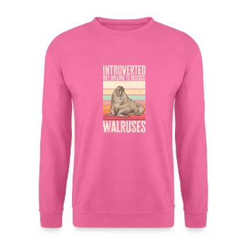 Walross - Unisex Pullover - Pink - Vorne