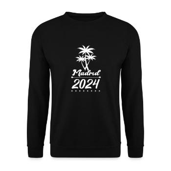 Madrid 2024 1 - Unisex Sweatshirt - black - Front - Alina (178cm) & Michal (187cm)