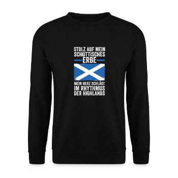 Scots Scottish Scotland - Unisex Sweatshirt - black - Front - Alina (178cm) & Michal (187cm)