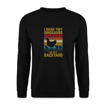chicken breeder rooster hen backyard chickens - Unisex Sweatshirt - black - Front - Alina (178cm) & Michal (187cm)