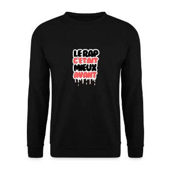 LE RAP C'ETAIT MIEUX AVANT - Sweat-shirt Unisexe - noir - Devant - Alina (178cm) & Michal (187cm)