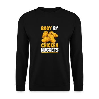 Chicken Nugget Liebhaber Chicken Nuggets - Unisex Pullover - Schwarz - Vorne - Alina (178cm) & Michal (187cm)