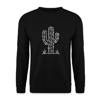 Kaktus - Unisex Pullover - Schwarz - Vorne - Alina (178cm) & Michal (187cm)