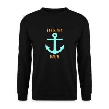 LET'S GET NAUTI - ALLONS EN BÂTEAU - Sweat-shirt Unisexe - noir - Devant - Alina (178cm) & Michal (187cm)