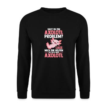 Axolotl - Unisex Sweatshirt - black - Front - Alina (178cm) & Michal (187cm)