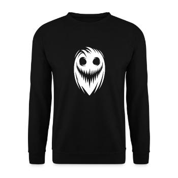 Gruselige Halloween Kinder Gespenst Party - Unisex Pullover - Schwarz - Vorne - Alina (178cm) & Michal (187cm)