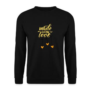 Made with Love - Sweat-shirt Unisexe - noir - Devant - Alina (178cm) & Michal (187cm)