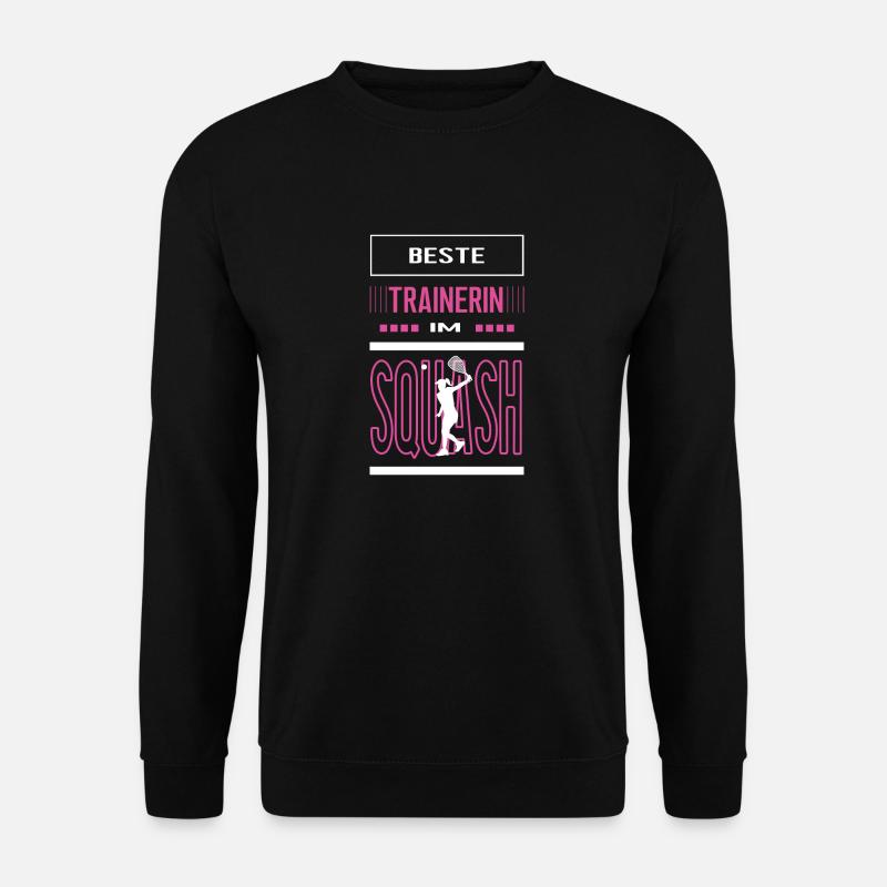 Beste Squash Trainerin Squashtrainerin Squasherin - Unisex Pullover - Schwarz