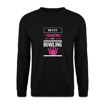 Beste Bowling Trainerin Bowlingtrainerin Bowlen - Unisex Pullover - Schwarz - Vorne - Alina (178cm) & Michal (187cm)