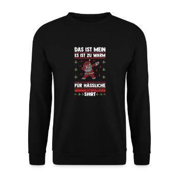 Père Noël Noël laid Noël - Sweat-shirt Unisexe - noir - Devant - Alina (178cm) & Michal (187cm)