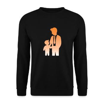 Daddy Santa Papuan Humor Joke Gift - Unisex Sweatshirt - black - Front - Alina (178cm) & Michal (187cm)