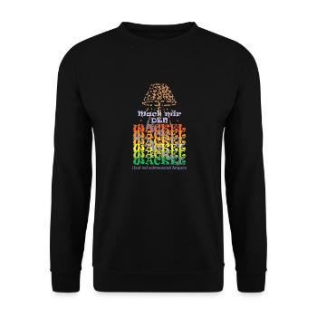 Wäre ich ein Möbelstück dann wär ich eine Lampe... - Unisex Pullover - Schwarz - Vorne - Alina (178cm) & Michal (187cm)