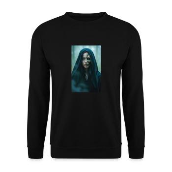 Hel Goddess ruling over Norse underworld - Unisex Sweatshirt - black - Front - Alina (178cm) & Michal (187cm)
