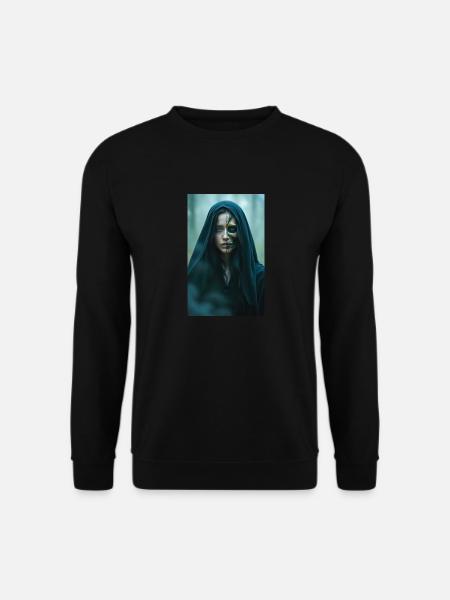 Hel Göttin, die über die nordische Unterwelt herrscht - Unisex Pullover - Schwarz