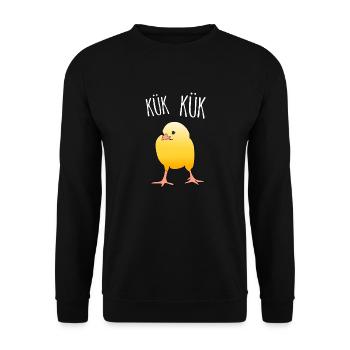 Chick - Unisex Sweatshirt - black - Front - Alina (178cm) & Michal (187cm)