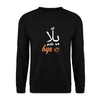 Yalla au revoir - Sweat-shirt Unisexe - noir - Devant - Alina (178cm) & Michal (187cm)