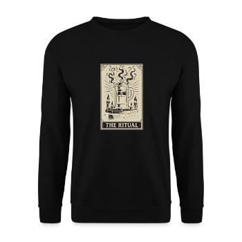 The Ritual Tarot – French Press Magic Card - Unisex Sweatshirt - black - Front - Alina (178cm) & Michal (187cm)