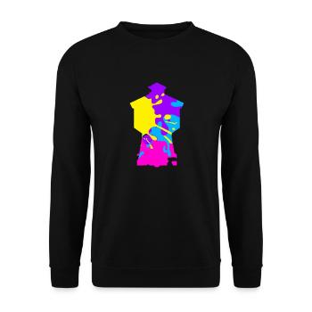 Wasserturm Langeoog bunt - Unisex Pullover - Schwarz - Vorne - Alina (178cm) & Michal (187cm)
