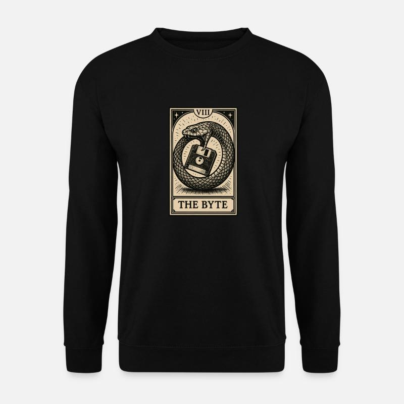 Data Hoarding Tarot – Das Byte - Unisex Pullover - Schwarz