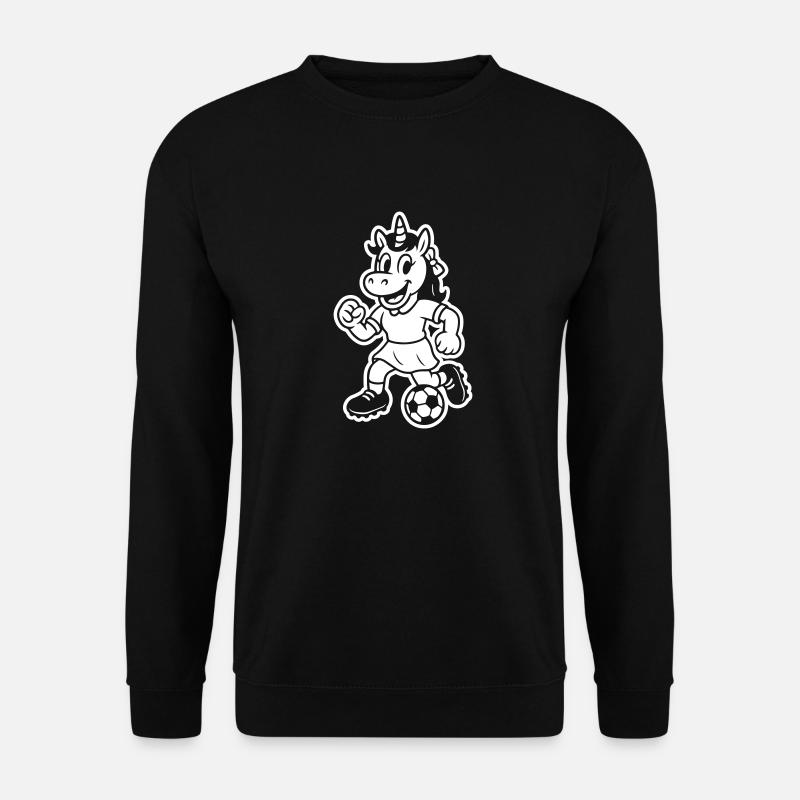 Fussball Einhorn - Unisex Pullover - Schwarz