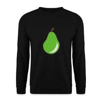 Birne - Obst - Unisex Pullover - Schwarz - Vorne - Alina (178cm) & Michal (187cm)