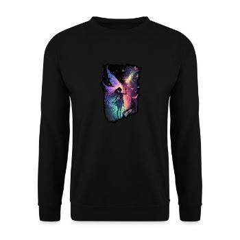 Magic Fairy Makes Fireworks Night Child Girl - Unisex Sweatshirt - black - Front - Alina (178cm) & Michal (187cm)