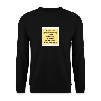 feministin - Sweat-shirt Unisexe - noir - Devant - Alina (178cm) & Michal (187cm)