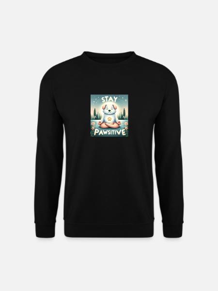 stay pawsitive dog - Unisex Pullover - Schwarz