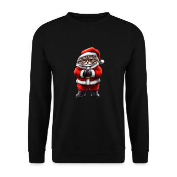 Cats Christmas - Unisex Sweatshirt - black - Front - Alina (178cm) & Michal (187cm)