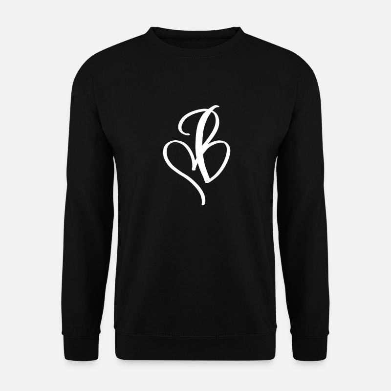 A heart facilitates "B" - Unisex Sweatshirt - black