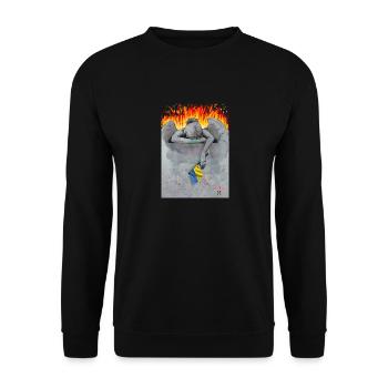 Tears for Ukraine - Unisex Sweatshirt - black - Front - Alina (178cm) & Michal (187cm)