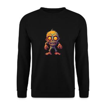Halloween Zombie - Unisex Sweatshirt - black - Front - Alina (178cm) & Michal (187cm)