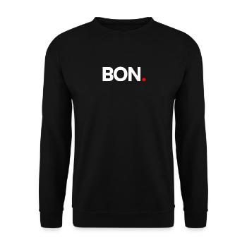 GOOD | Minimalist humor reaction - Unisex Sweatshirt - black - Front - Alina (178cm) & Michal (187cm)