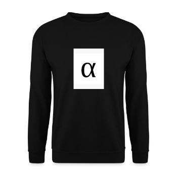 Alpha - Unisex Sweatshirt - black - Front - Alina (178cm) & Michal (187cm)