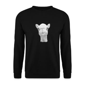 Camel Art Desert Animal Camel Lover - Unisex Pullover - Schwarz - Vorne - Alina (178cm) & Michal (187cm)