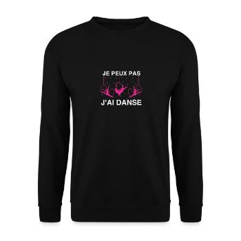 Je peux pas j'ai danse - Sweat-shirt Unisexe - noir - Devant - Alina (178cm) & Michal (187cm)