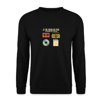 I'm not getting old, I'm increasing in value - Unisex Sweatshirt - black - Front - Alina (178cm) & Michal (187cm)