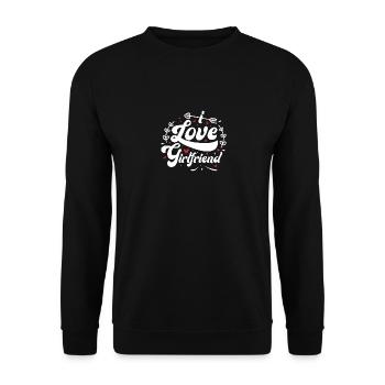 I Love My Girlfriend - Sweat-shirt Unisexe - noir - Devant - Alina (178cm) & Michal (187cm)