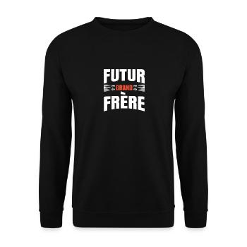 Futur grand frère - annonce futur grand frère - Sweat-shirt Unisexe - noir - Devant - Alina (178cm) & Michal (187cm)