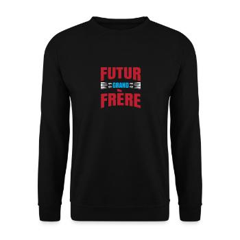 Futur grand frère - annonce futur grand frère - Sweat-shirt Unisexe - noir - Devant - Alina (178cm) & Michal (187cm)