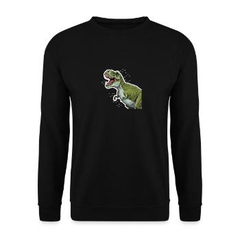 Tshirt Enfant T-Rex Dinosaure - Sweat-shirt Unisexe - noir - Devant - Alina (178cm) & Michal (187cm)