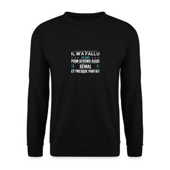 Birthday 50 Years Old Perfect Man Daddy Uncle - Unisex Sweatshirt - black - Front - Alina (178cm) & Michal (187cm)