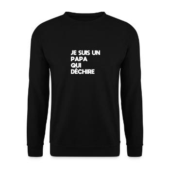 Je suis un Papa qui déchire - Sweat-shirt Unisexe - noir - Devant - Alina (178cm) & Michal (187cm)