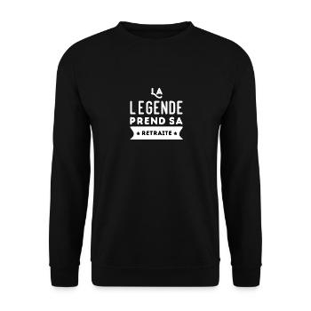 La Légende Prend Sa Retraite - Sweat-shirt Unisexe - noir - Devant - Alina (178cm) & Michal (187cm)