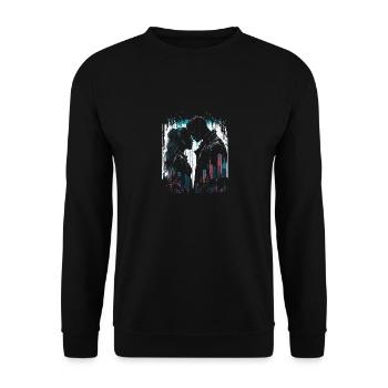 cyberpunk couple - Unisex Sweatshirt - black - Front - Alina (178cm) & Michal (187cm)