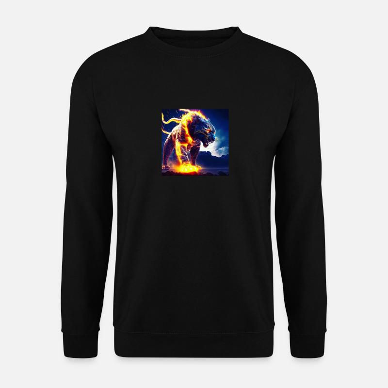 BrennenderTiger Desing - Unisex Pullover - Schwarz