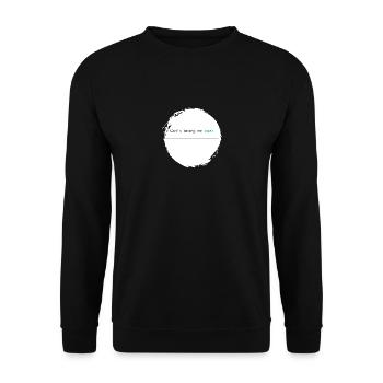 Drôle de dicton - Je ne peux pas me faire descendre bleu - Sweat-shirt Unisexe - noir - Devant - Alina (178cm) & Michal (187cm)