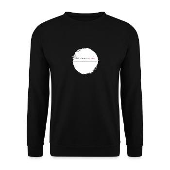 Drôle de dicton - Can’t Bring Me Down Red (Je ne peux pas me faire descendre en rouge) - Sweat-shirt Unisexe - noir - Devant - Alina (178cm) & Michal (187cm)
