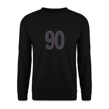 90. 90 YEARS. 90TH ANNIVERSARY. 90TH ANNIVERSARY. - Unisex Sweatshirt - black - Front - Alina (178cm) & Michal (187cm)